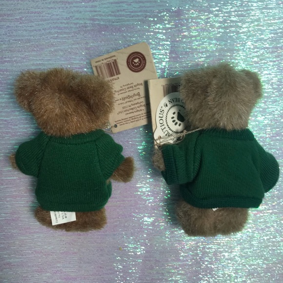 RETIRED Boyds Bears Good Luck & Lots of Luck Mini Message Teddy Bears approx 4” - Picture 6 of 12